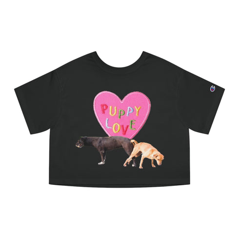 PUPPY LOVE | Champion Cropped T-Shirt