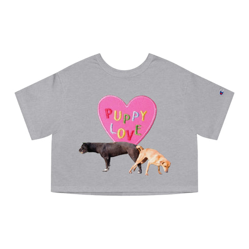 PUPPY LOVE | Champion Cropped T-Shirt